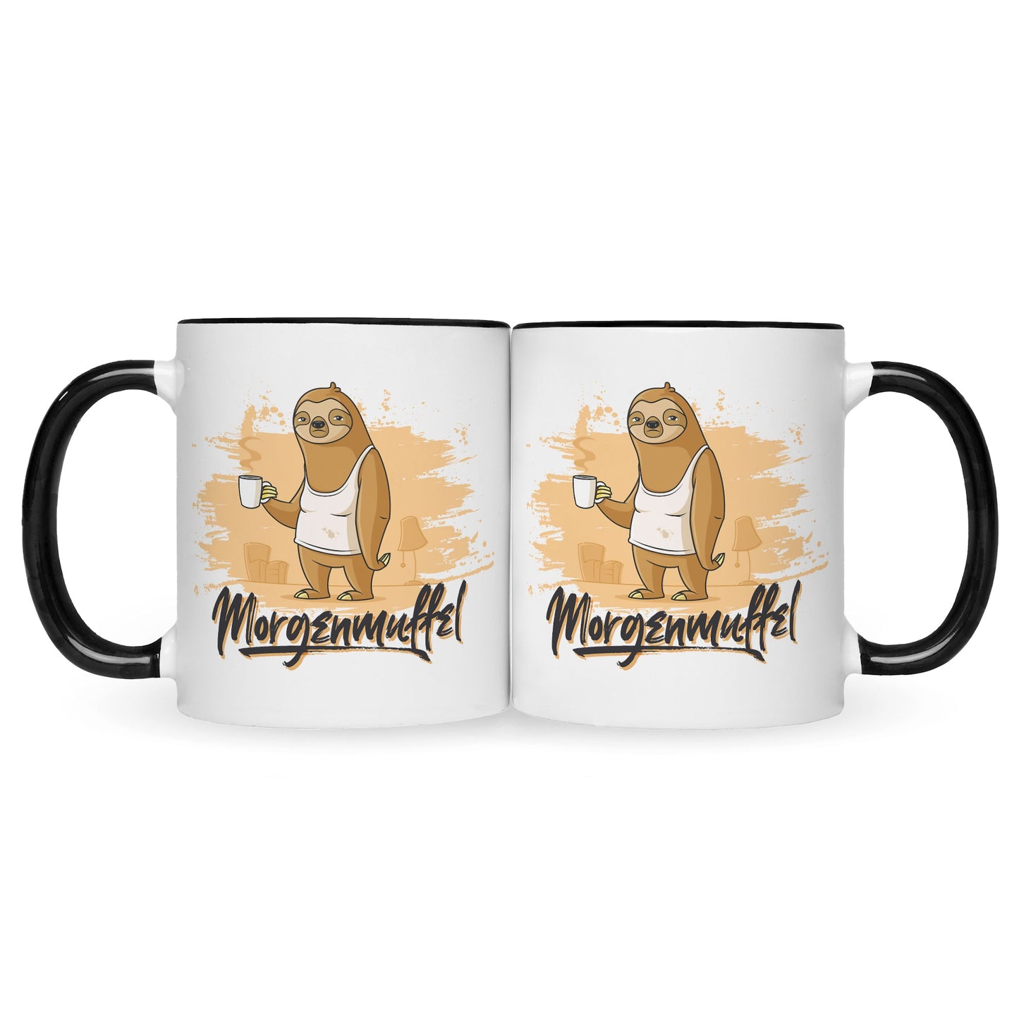 Bedruckte Tasse mit Spruch Morgenmuffel