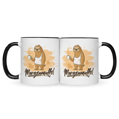 Bedruckte Tasse mit Spruch Morgenmuffel