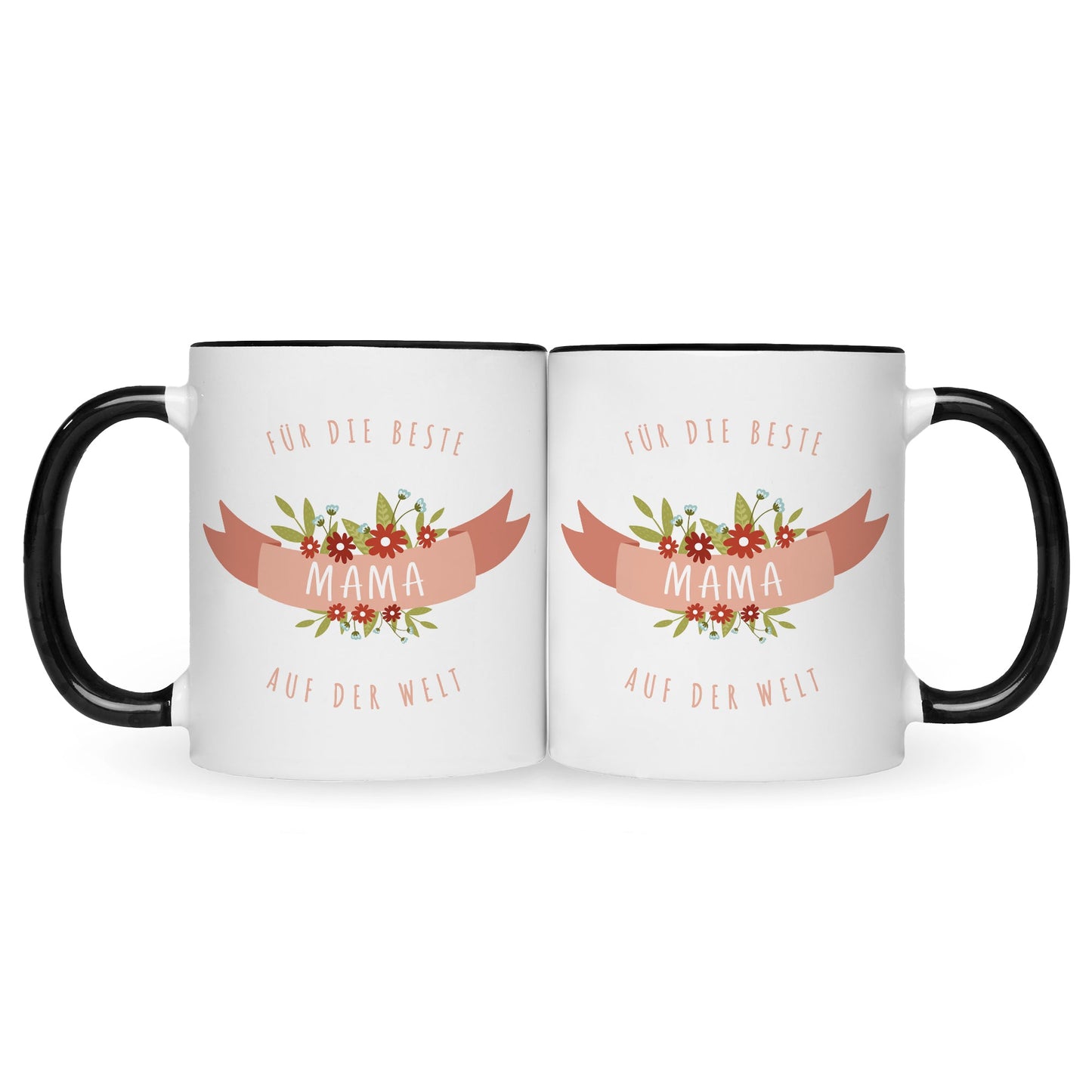 Bedruckte Tasse mit Spruch Für die beste Mama