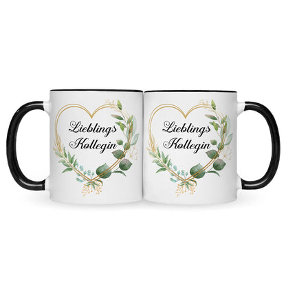 Bedruckte Tasse mit Spruch Lieblingskollegin