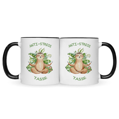 Bedruckte Tasse mit Spruch Anti-Stress Tasse