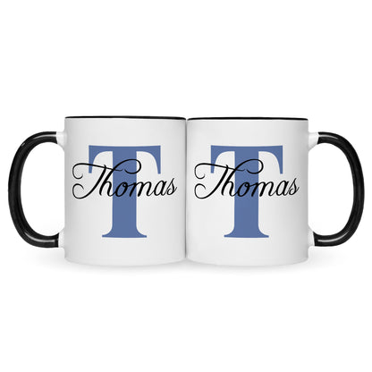 Bedruckte Tasse mit Initialen und Namen
