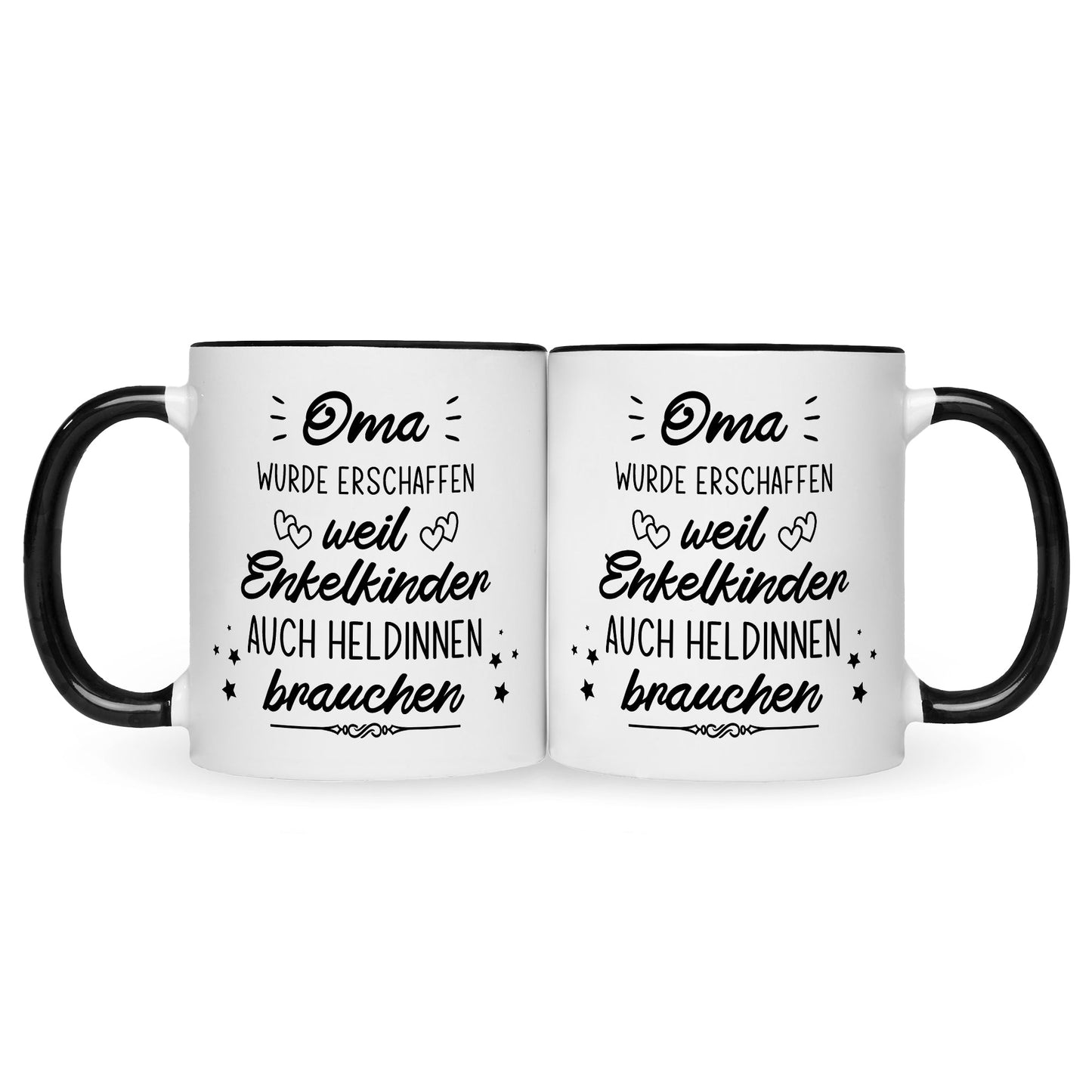 Bedruckte Tasse mit Spruch Heldenhafte Großeltern