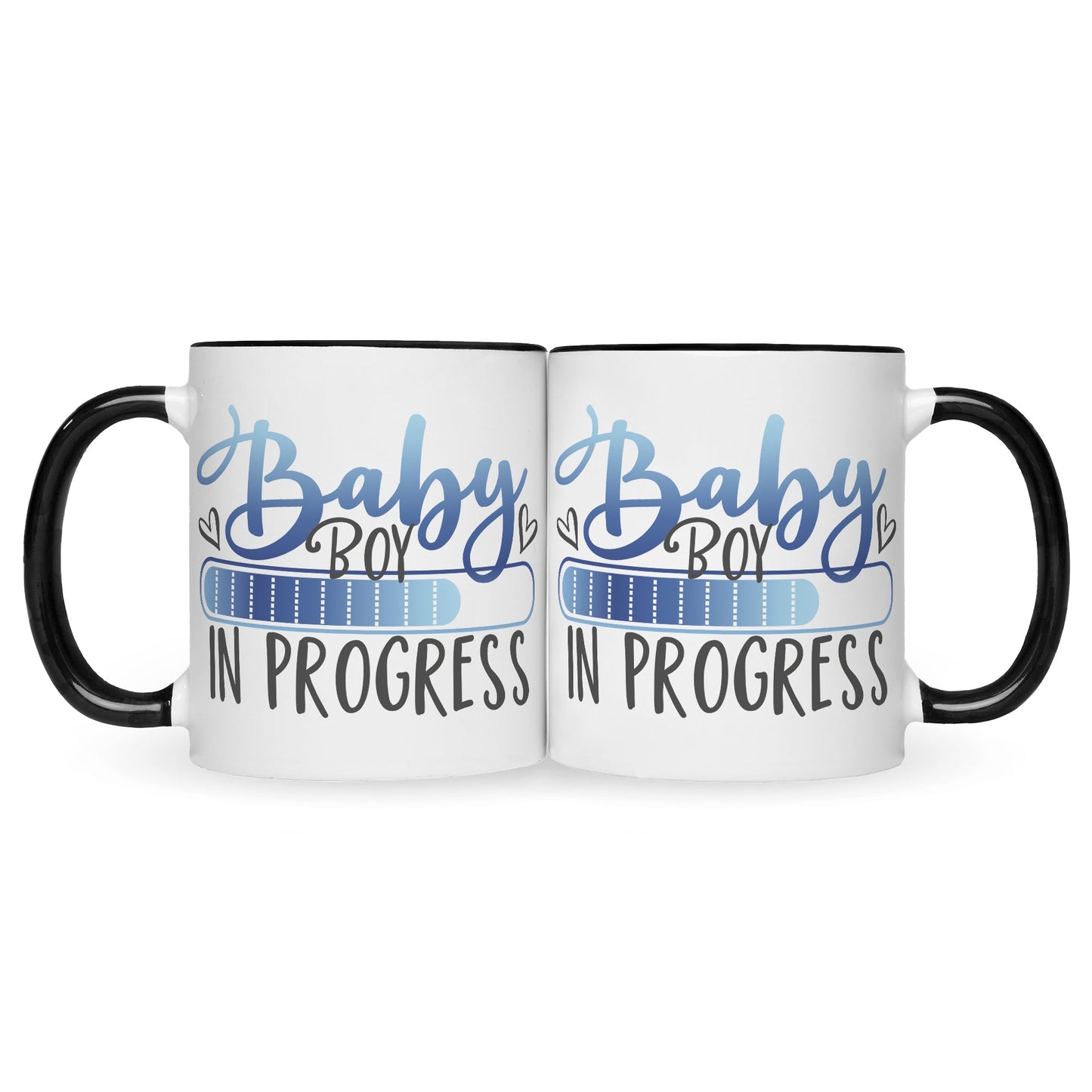 Bedruckte Tasse mit Spruch Baby in Progress