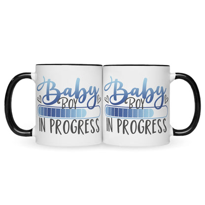 Bedruckte Tasse mit Spruch Baby in Progress