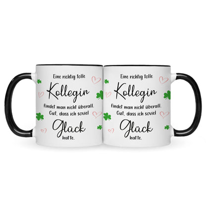 Bedruckte Tasse mit Spruch Tolle Kollegin