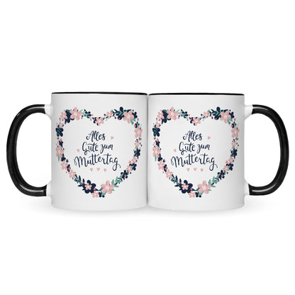 Bedruckte Tasse mit Spruch Alles gute zum Muttertag