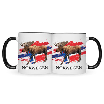 Bedruckte Tasse mit Motiv Norwegen