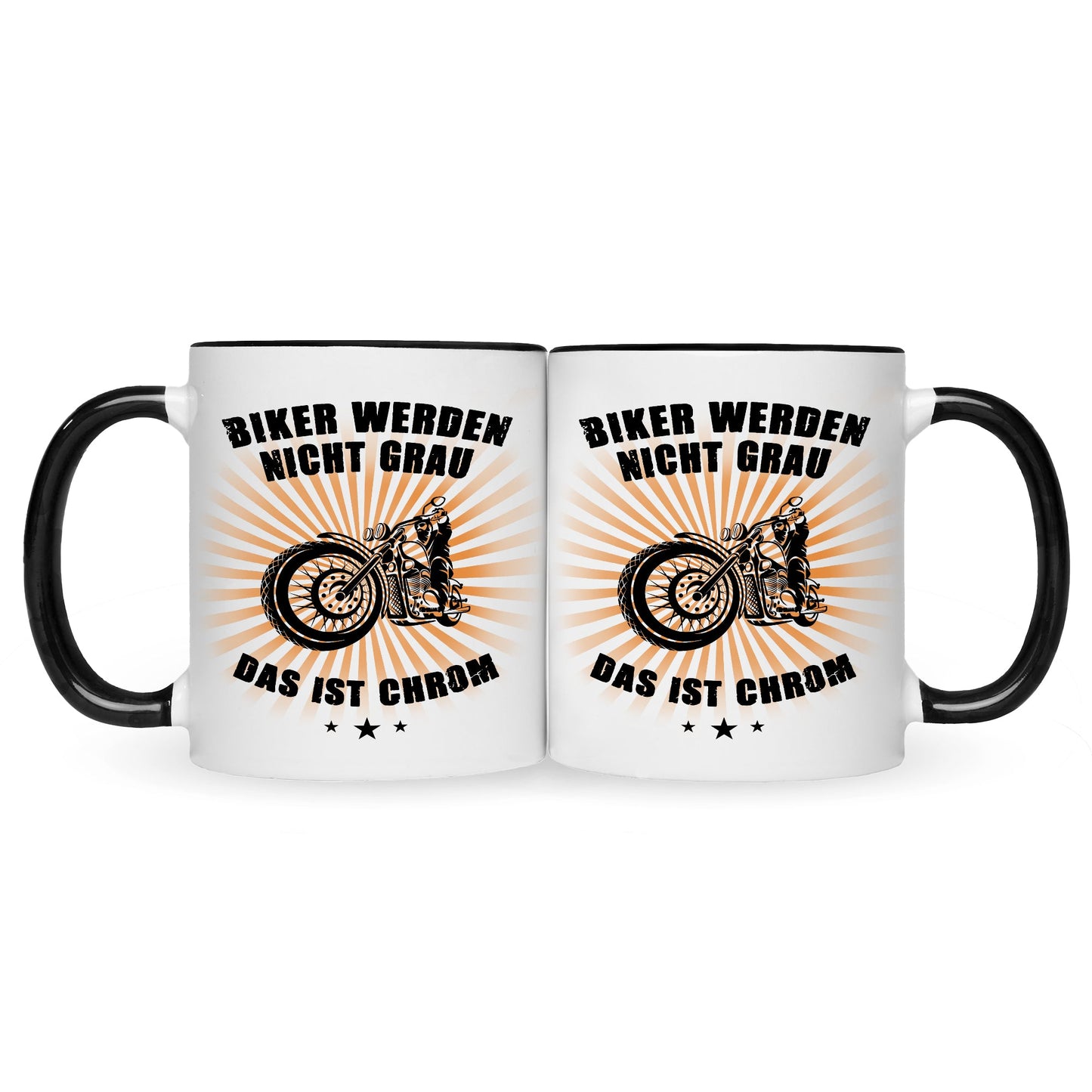 Bedruckte Tasse mit Spruch Biker werden nicht grau