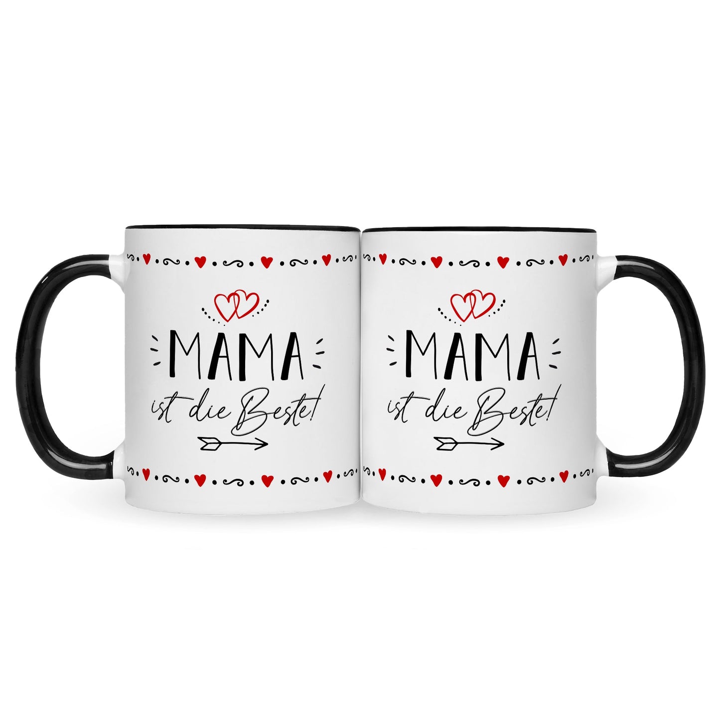 Bedruckte Tasse mit Spruch Mama ist die Beste!