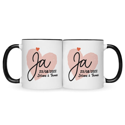 Bedruckte Tasse mit Spruch Wir Sagen Ja