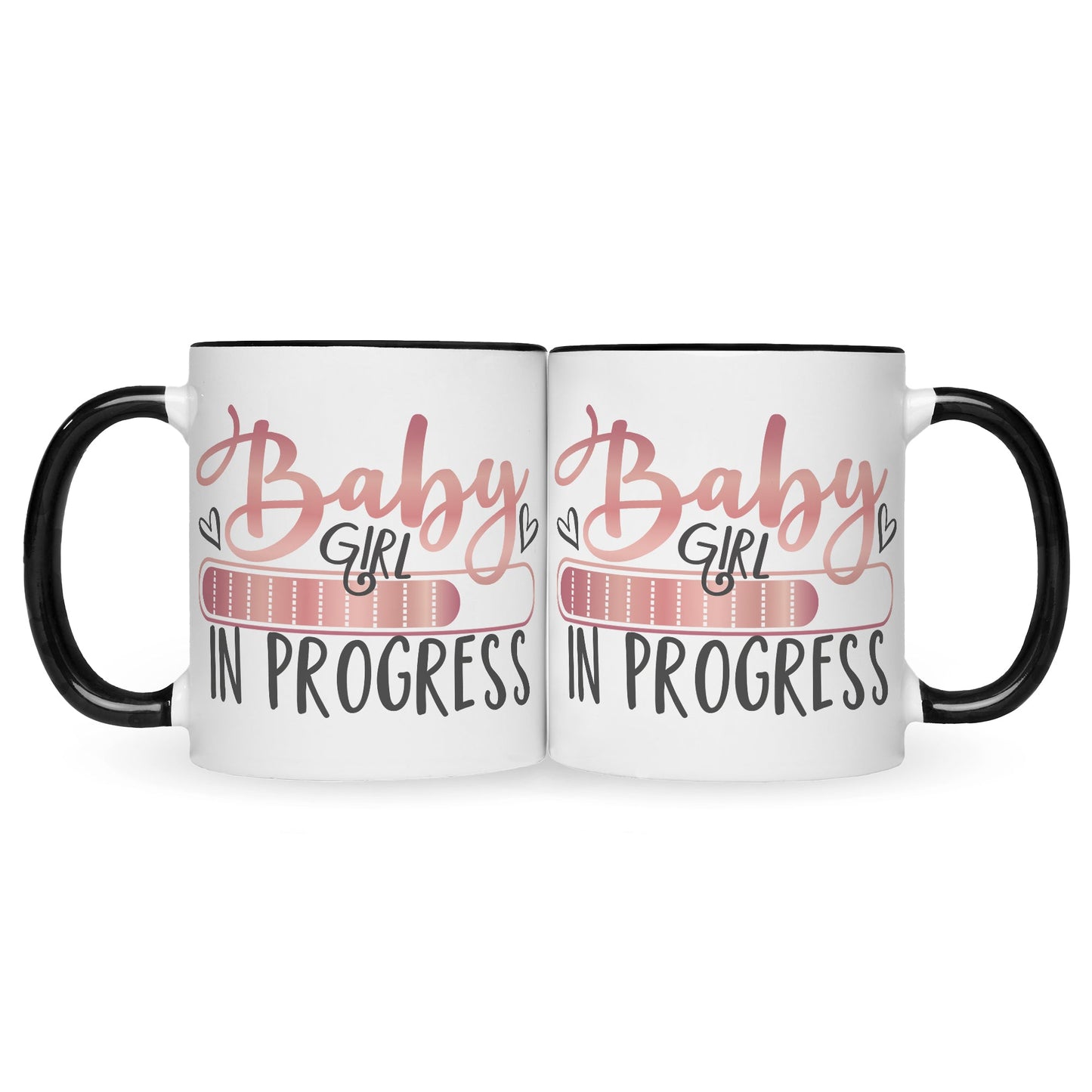Bedruckte Tasse mit Spruch Baby in Progress