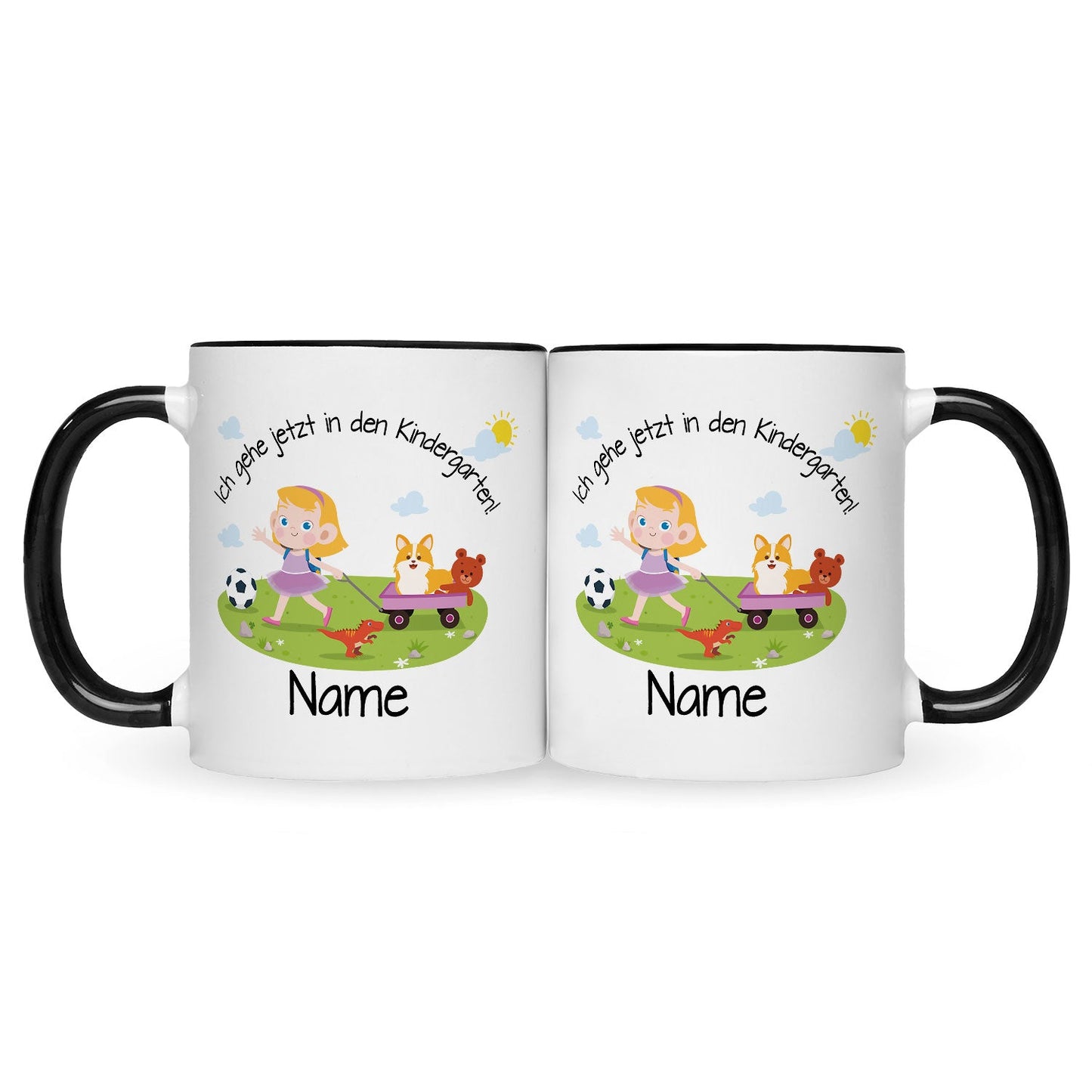 Bedruckte Tasse mit Motiv Ich gehe jetzt in den Kindergarten für Jungen & Mädchen