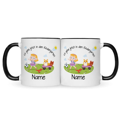 Bedruckte Tasse mit Motiv Ich gehe jetzt in den Kindergarten für Jungen & Mädchen