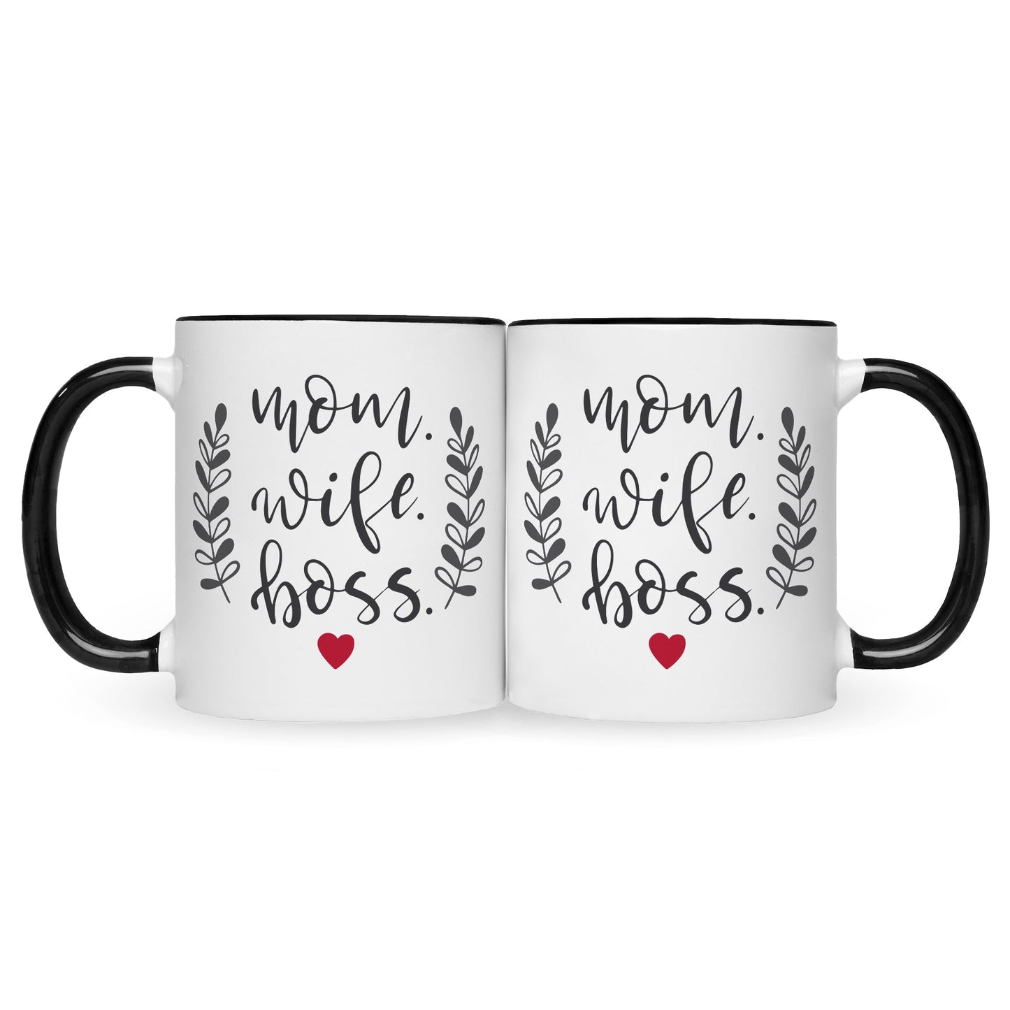 Bedruckte Tasse mit Spruch Mom Wife Boss