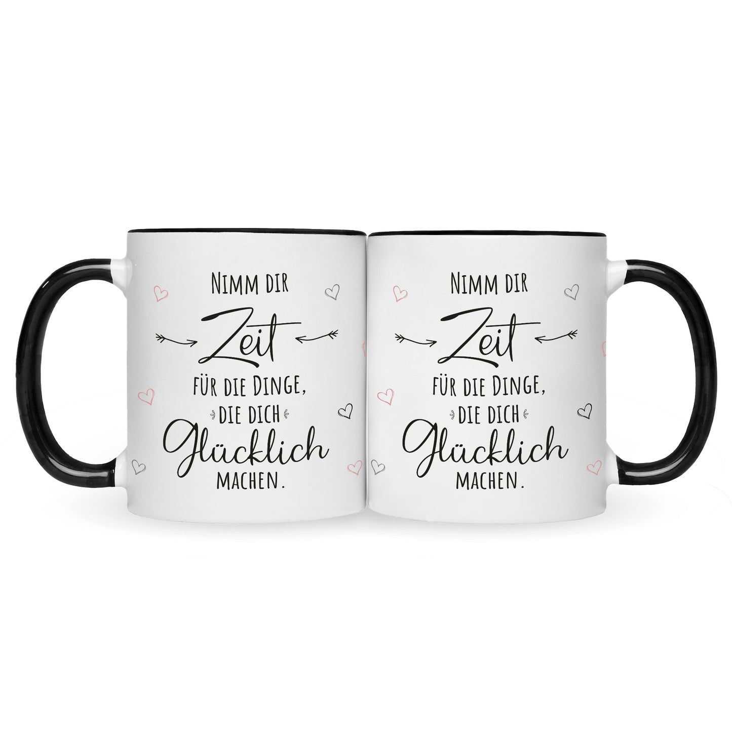 Bedruckte Tasse mit Spruch Nimm dir Zeit