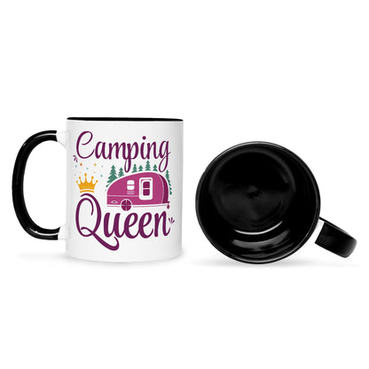 Bedruckte Tasse mit Spruch Camping Queen