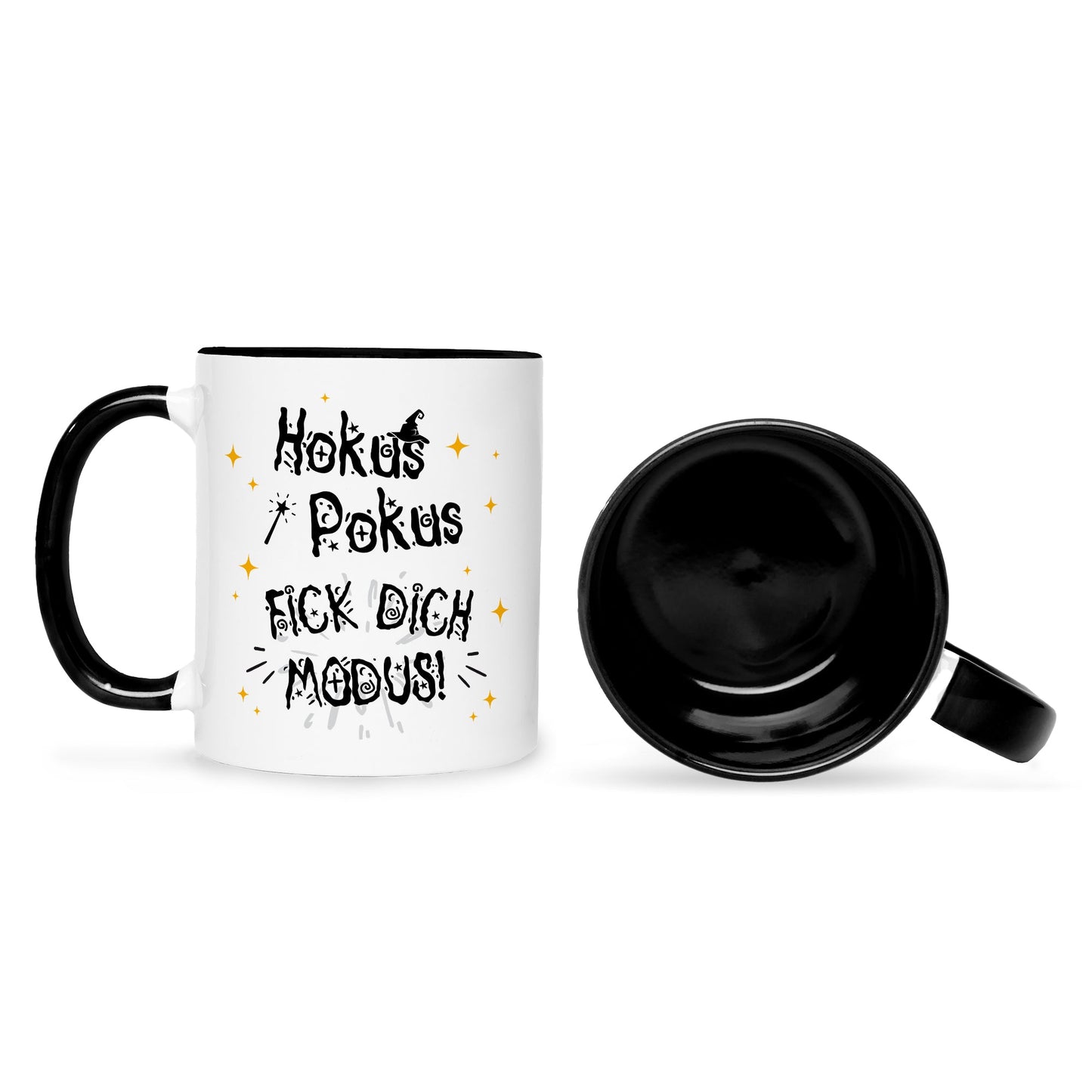 Bedruckte Tasse mit Spruch Hokus Pokus