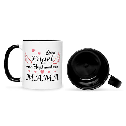 Bedruckte Tasse mit Spruch Engel ohne Flügel