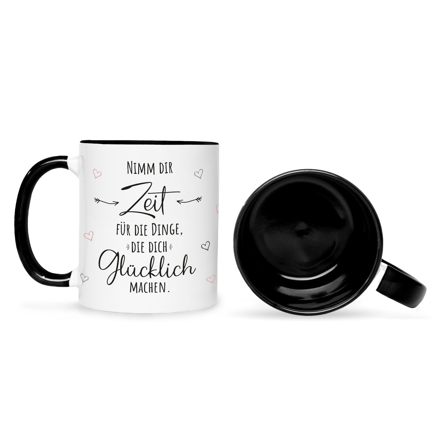 Bedruckte Tasse mit Spruch Nimm dir Zeit