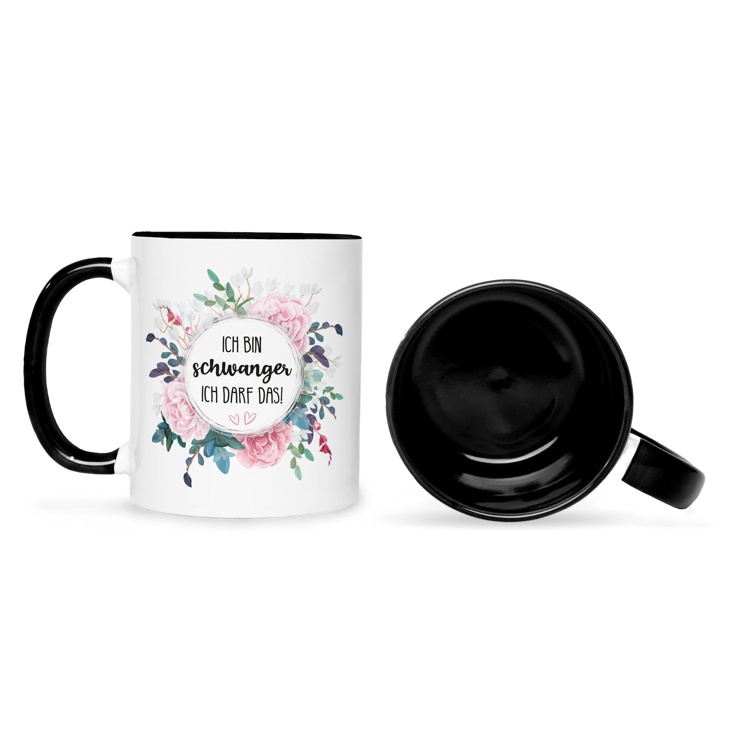 Bedruckte Tasse mit Spruch Ich bin Schwanger ich darf das