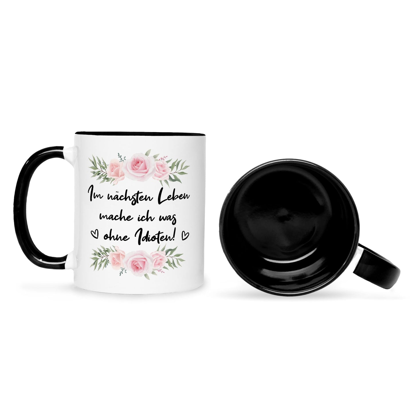Bedruckte Tasse mit Spruch Im nächsten Leben