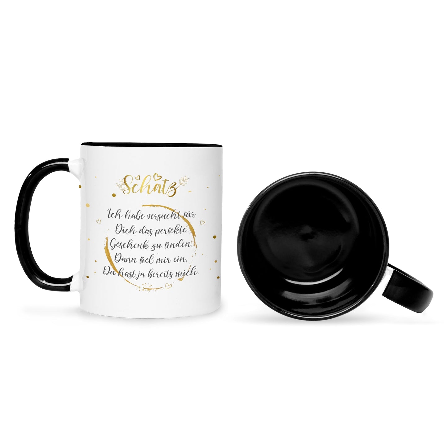 Bedruckte Tasse Schatz Ich habe versucht