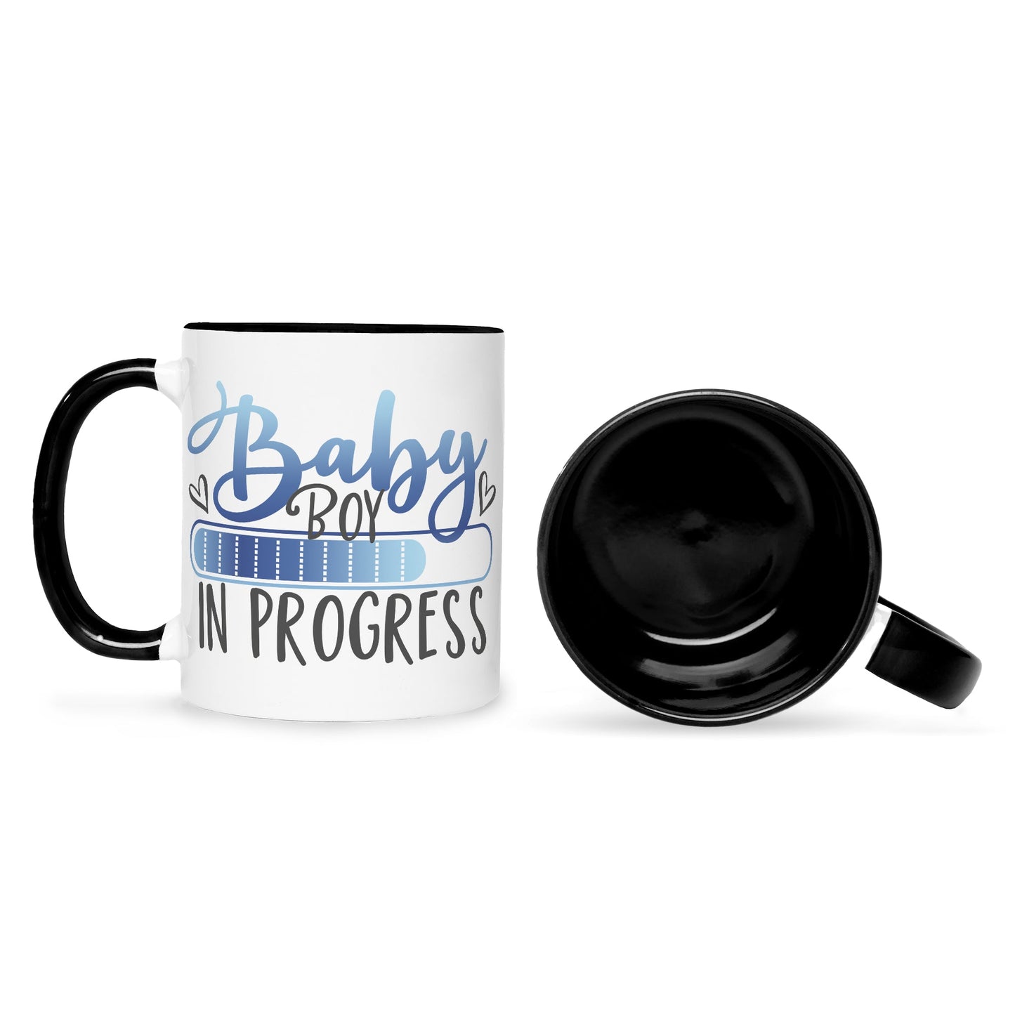 Bedruckte Tasse mit Spruch Baby in Progress