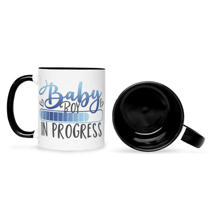 Bedruckte Tasse mit Spruch Baby in Progress