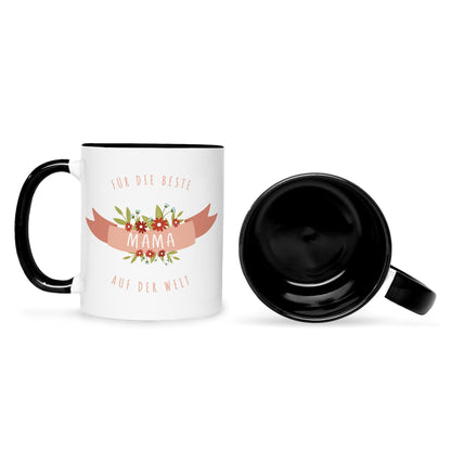 Bedruckte Tasse mit Spruch Für die beste Mama