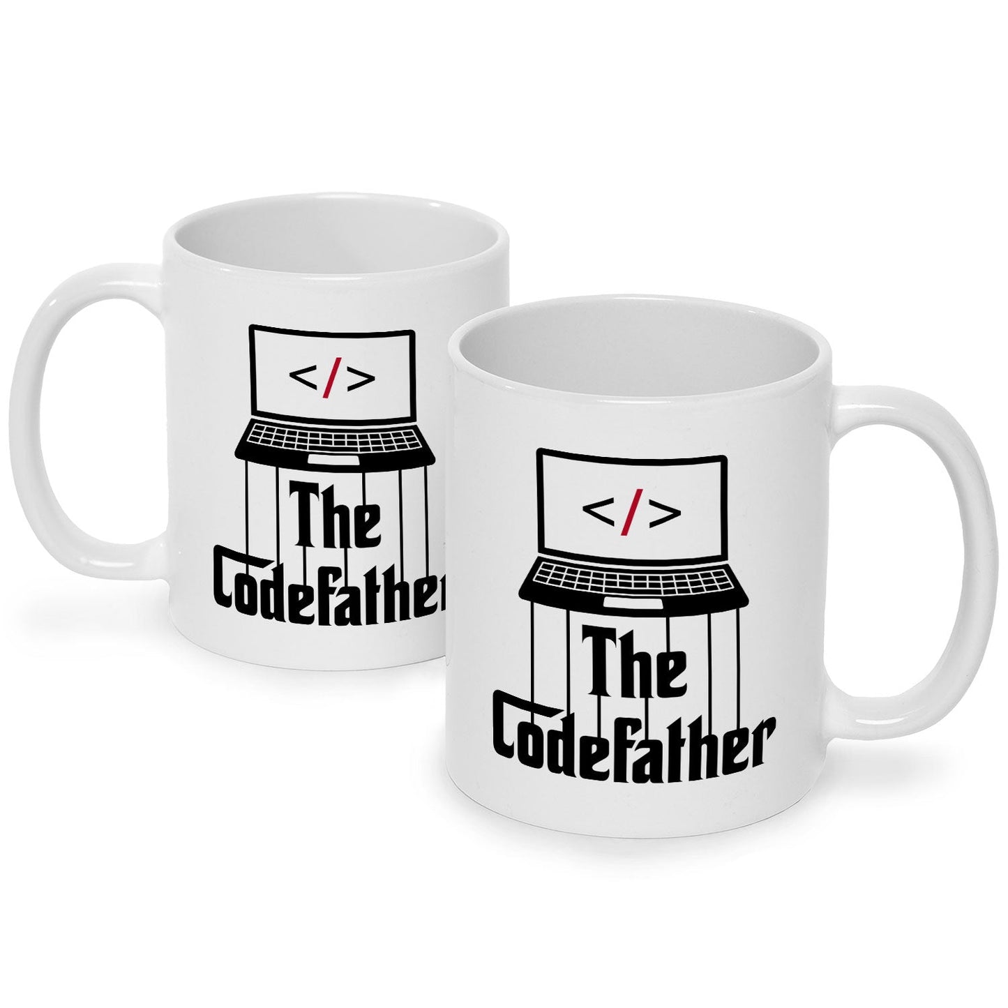 Bedruckte Tasse mit Spruch - The Codefather