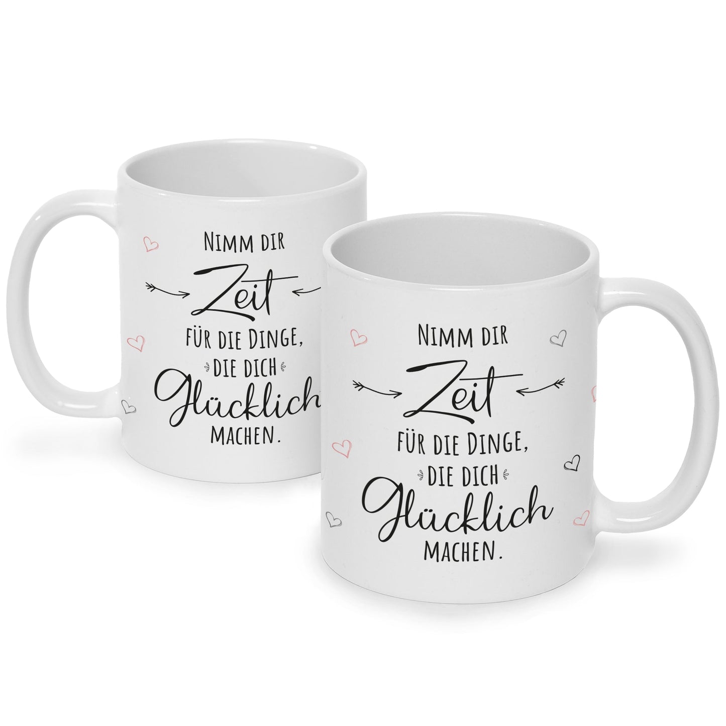 Bedruckte Tasse mit Spruch Nimm dir Zeit