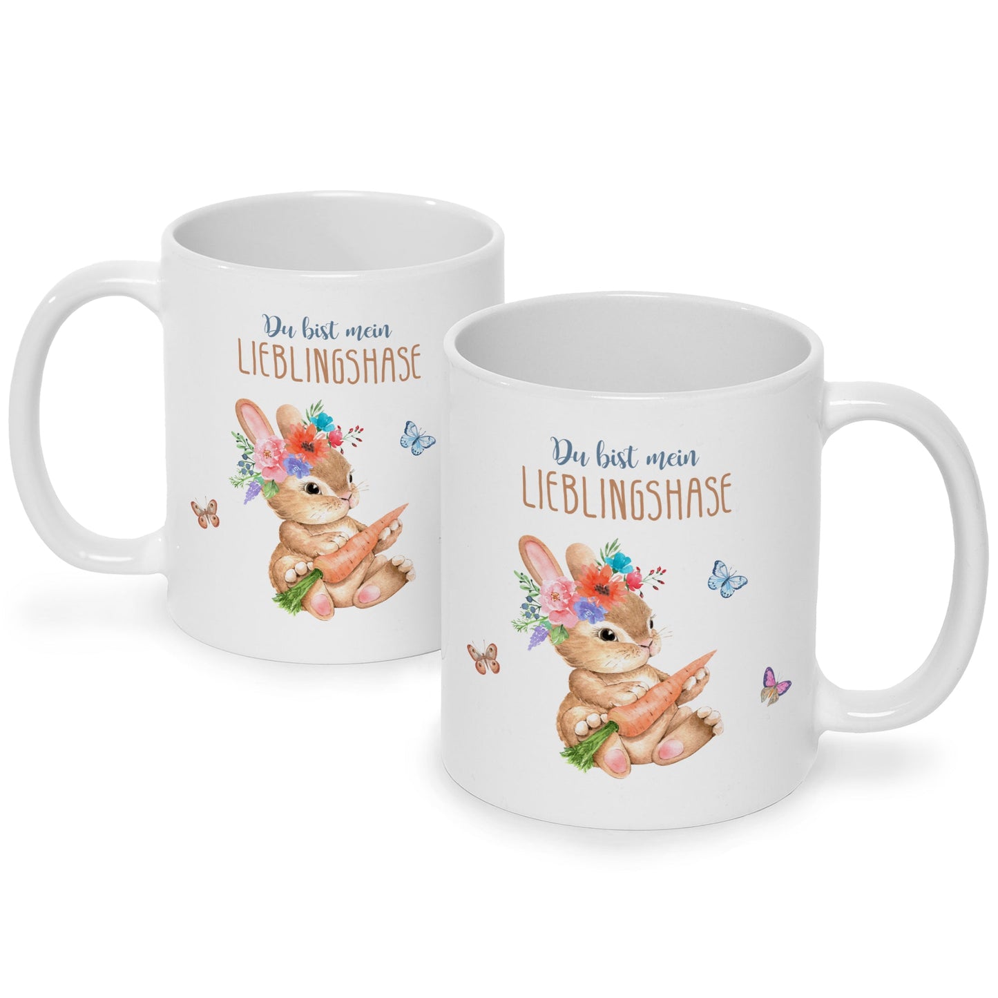 Bedruckte Tasse mit Spruch Lieblingshase
