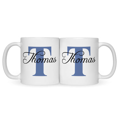 Bedruckte Tasse mit Initialen und Namen