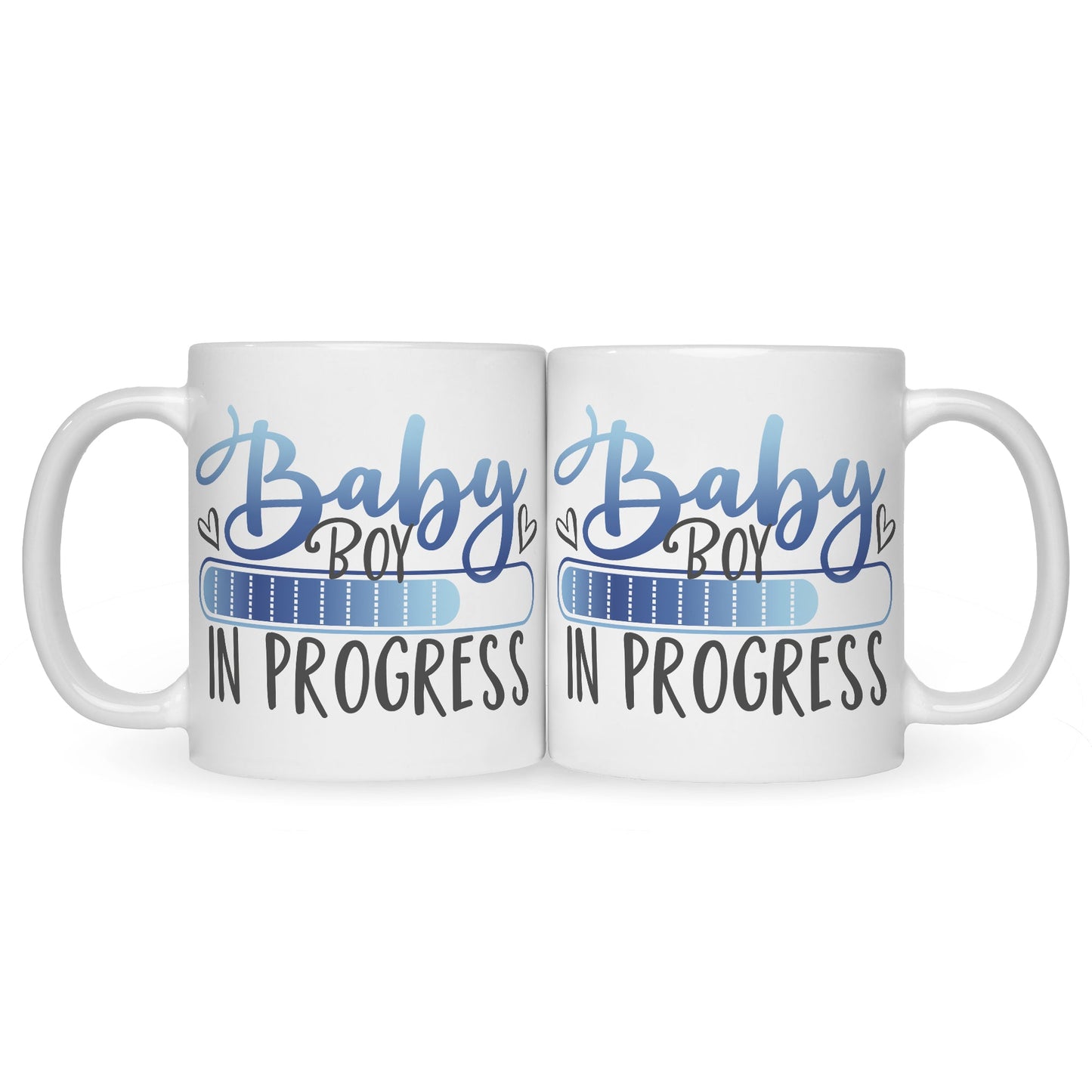 Bedruckte Tasse mit Spruch Baby in Progress