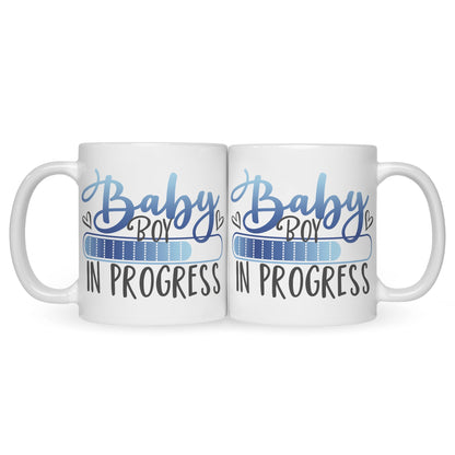 Bedruckte Tasse mit Spruch Baby in Progress