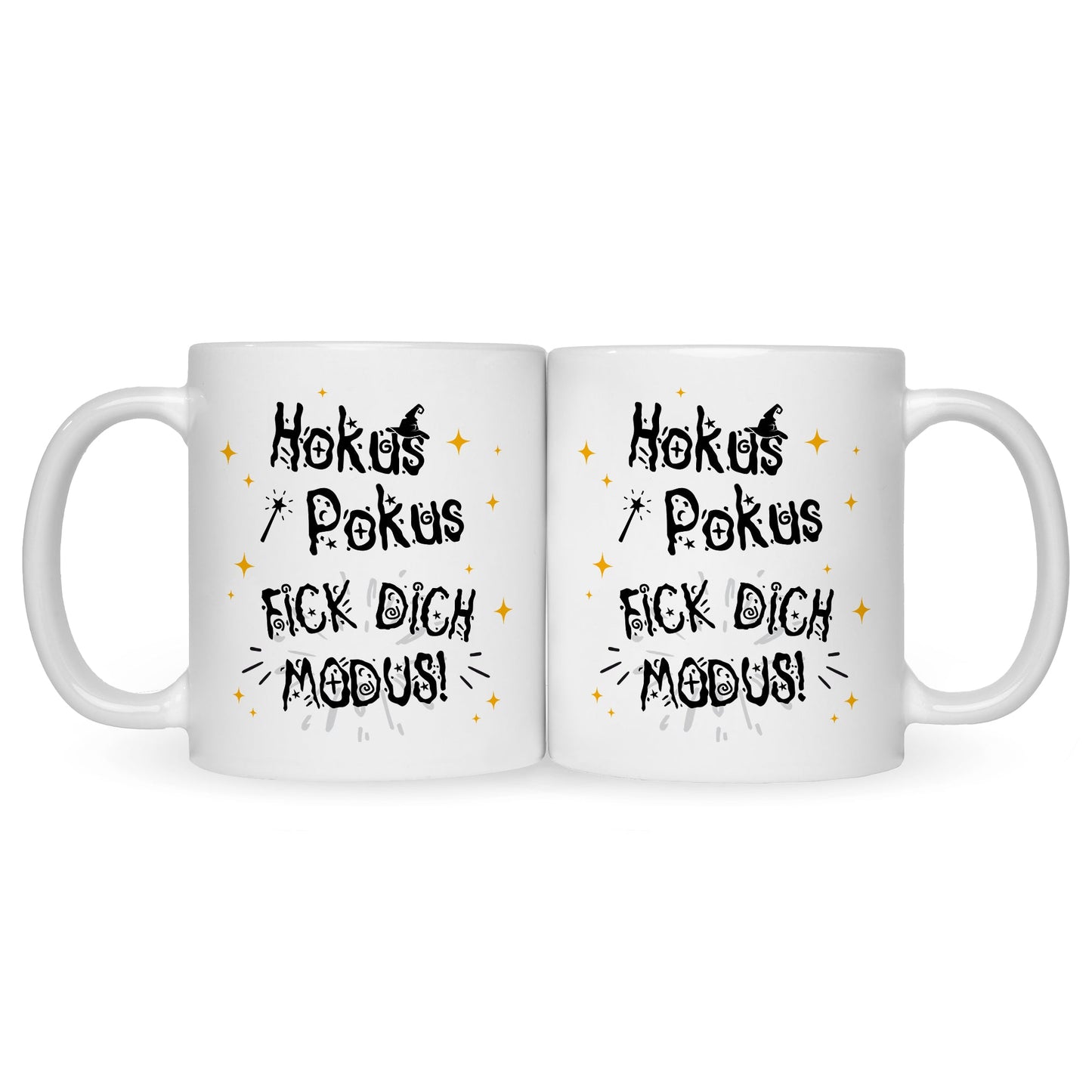 Bedruckte Tasse mit Spruch Hokus Pokus