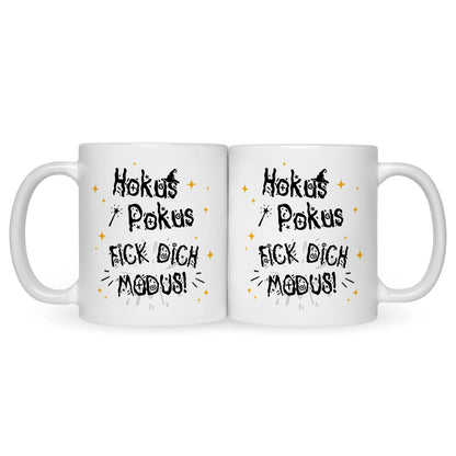 Bedruckte Tasse mit Spruch Hokus Pokus