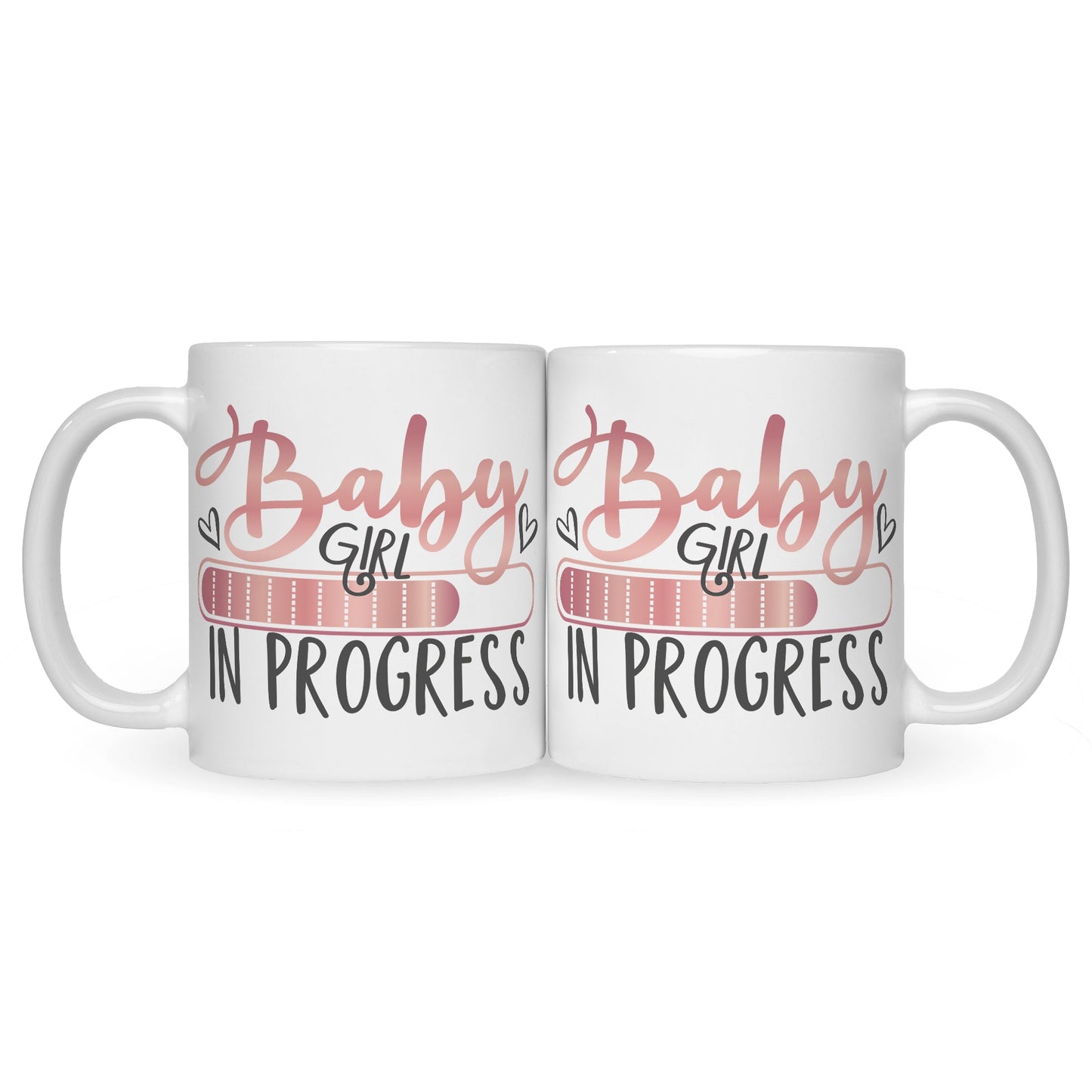 Bedruckte Tasse mit Spruch Baby in Progress
