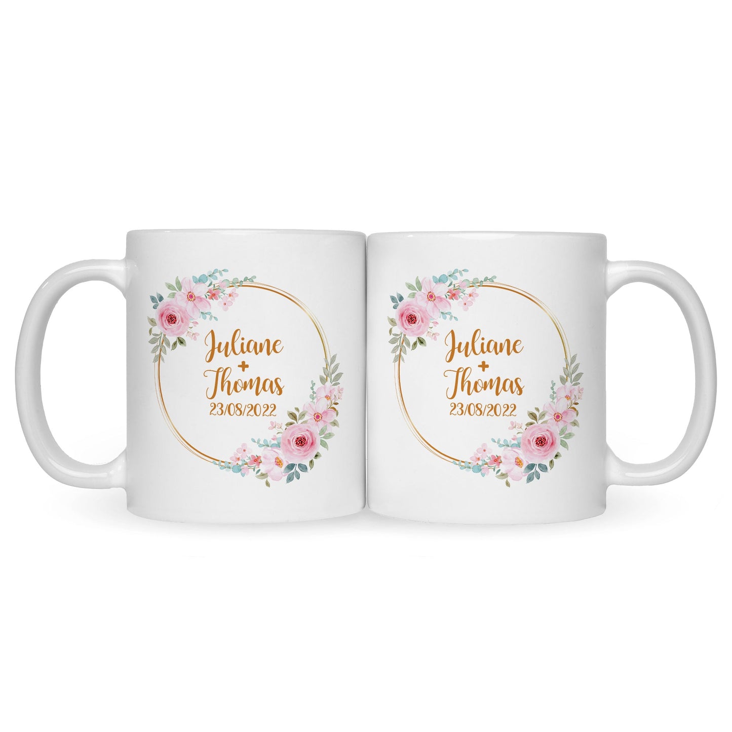Bedruckte Tasse mit Spruch Rosenhochzeit
