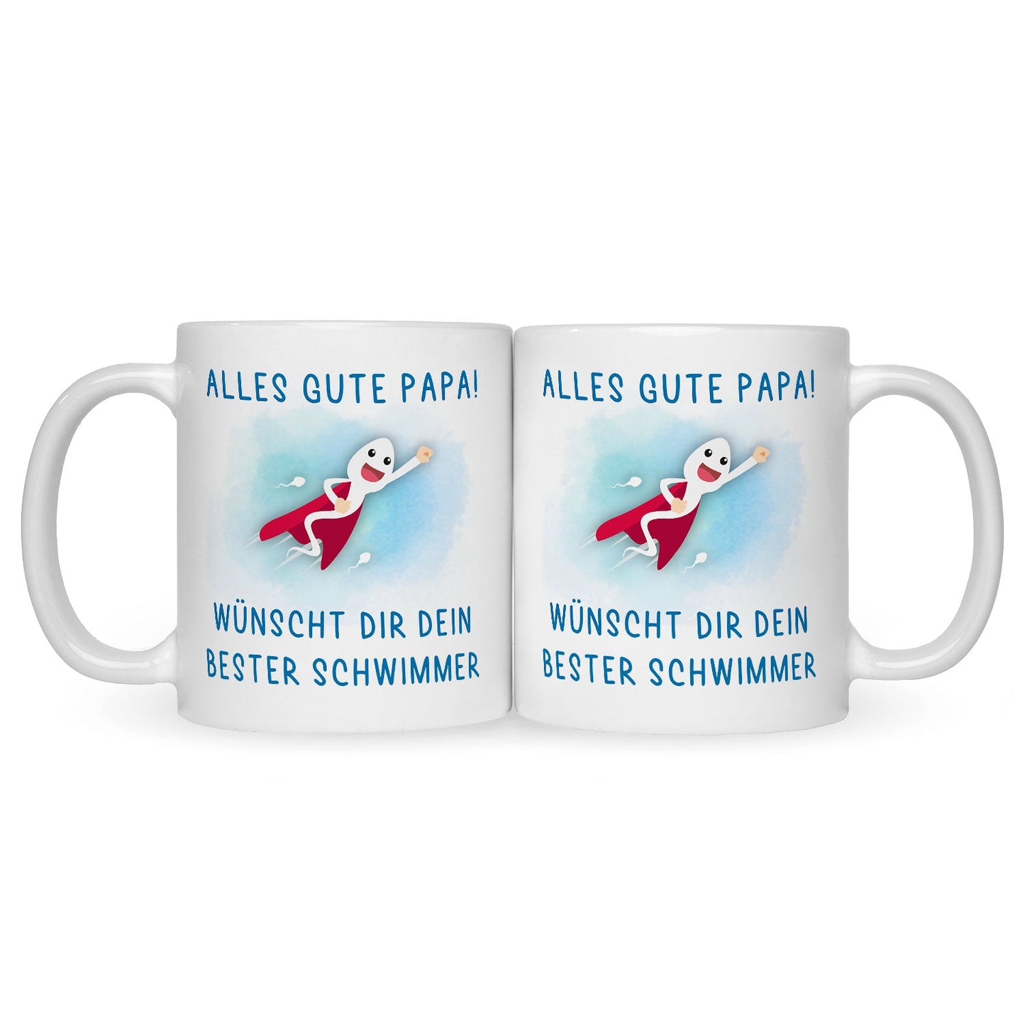 Bedruckte Tasse mit Spruch Bester Schwimmer