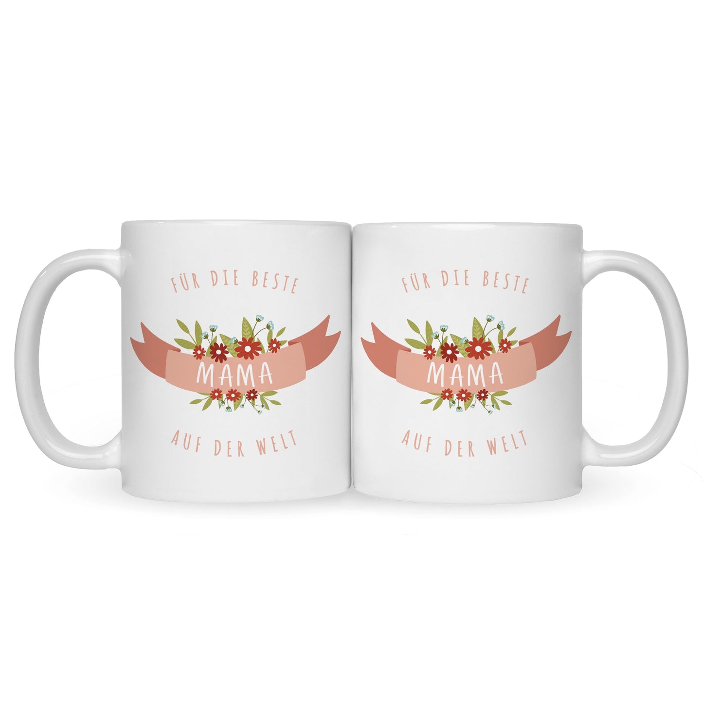Bedruckte Tasse mit Spruch Für die beste Mama