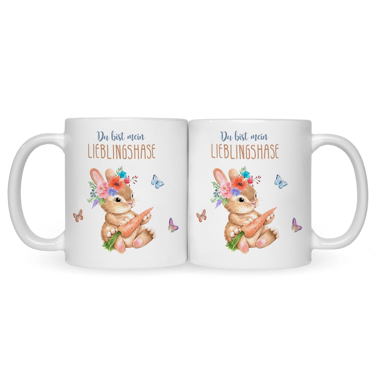 Bedruckte Tasse mit Spruch Lieblingshase