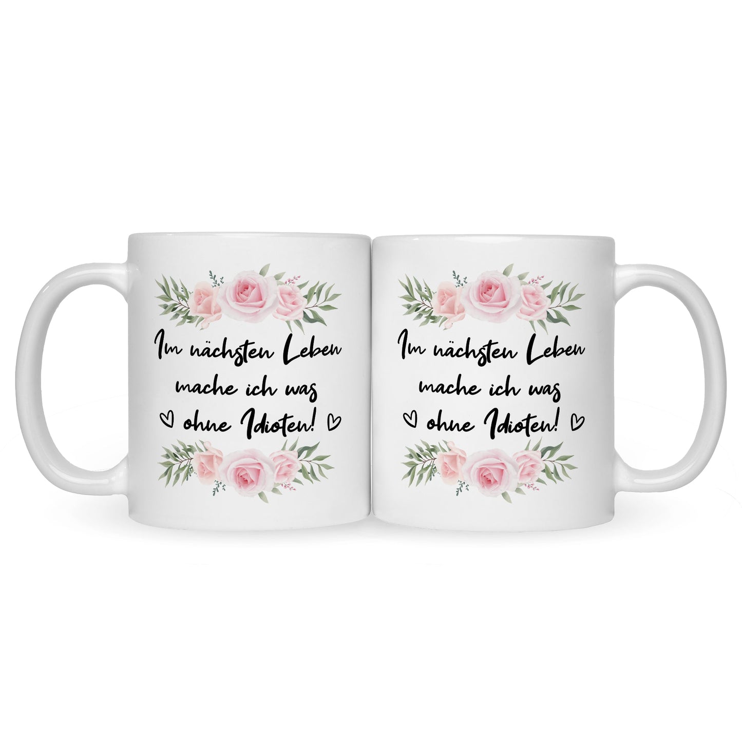Bedruckte Tasse mit Spruch Im nächsten Leben