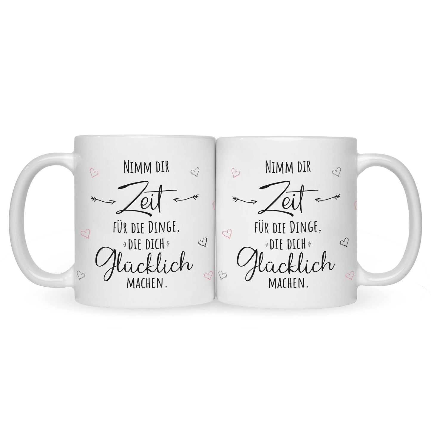 Bedruckte Tasse mit Spruch Nimm dir Zeit