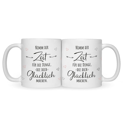 Bedruckte Tasse mit Spruch Nimm dir Zeit