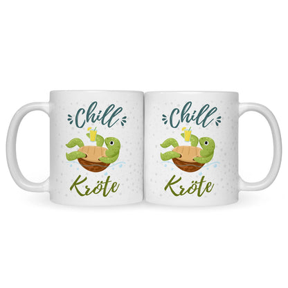 Bedruckte Tasse mit Spruch - Chillkröte