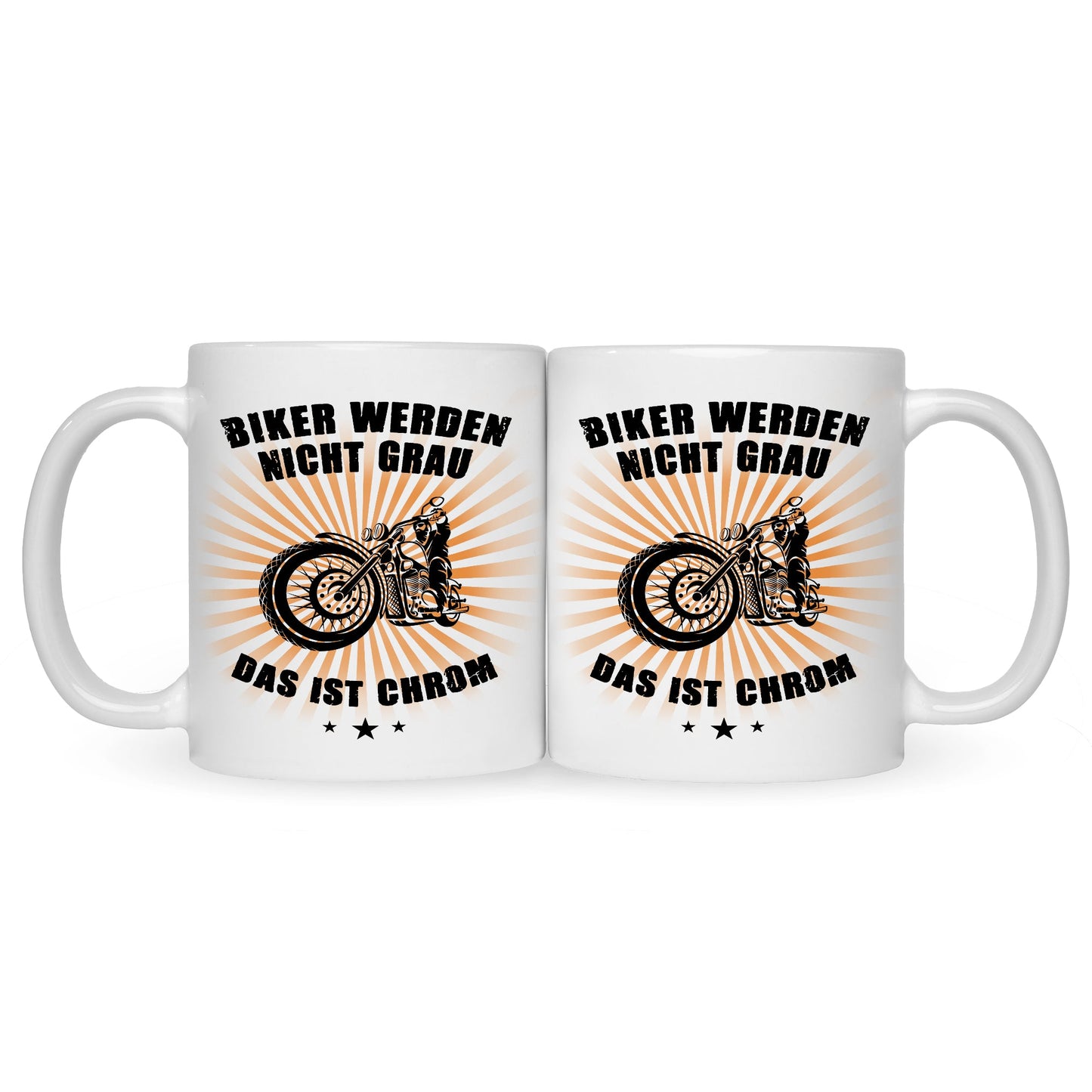 Bedruckte Tasse mit Spruch Biker werden nicht grau