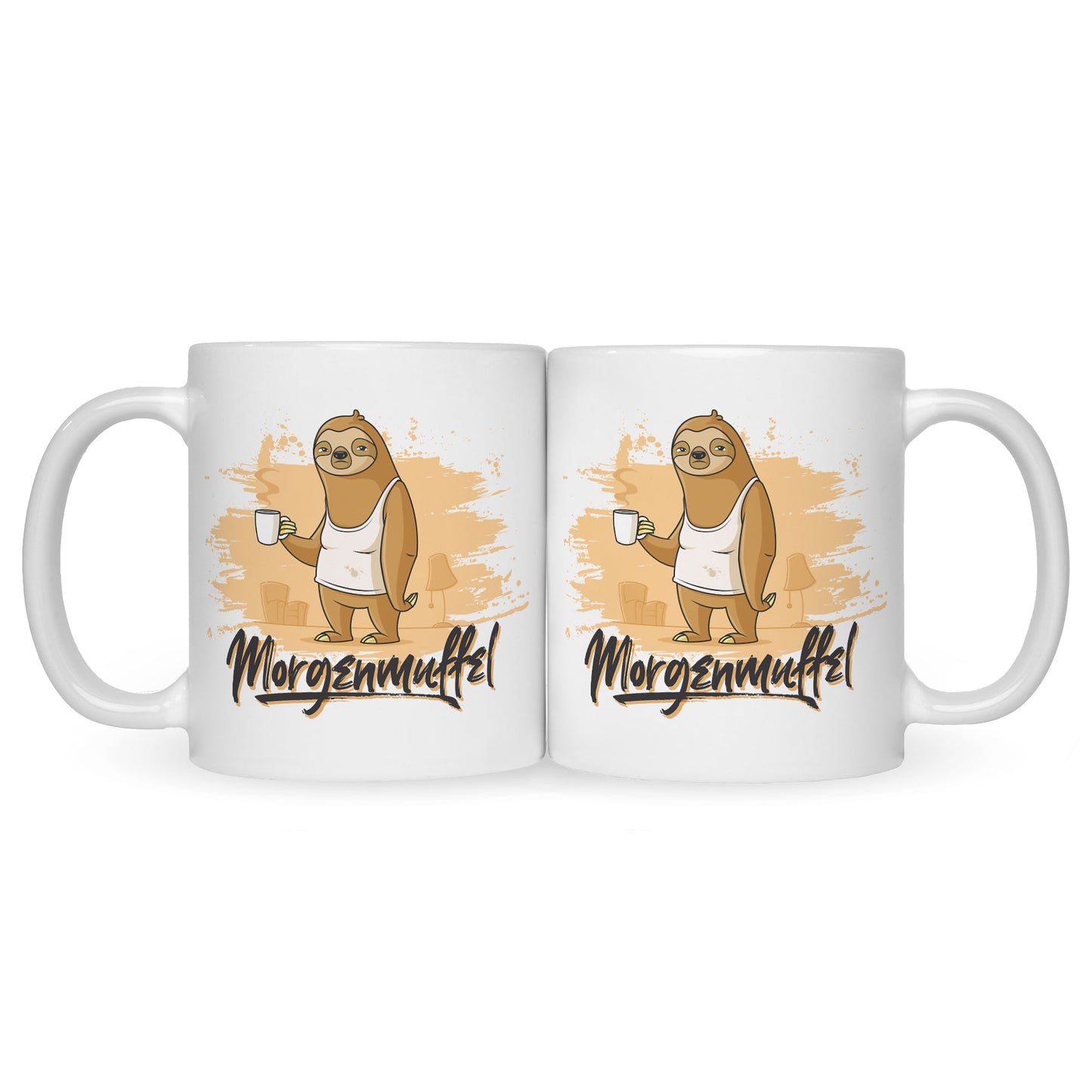 Bedruckte Tasse mit Spruch Morgenmuffel