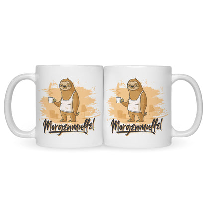 Bedruckte Tasse mit Spruch Morgenmuffel